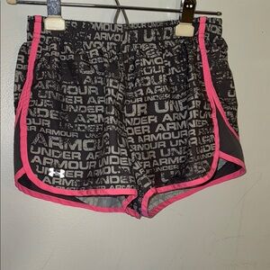Under Armour Black and Pink Athletic Shorts